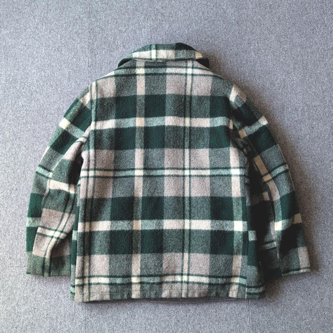 70s ビンテージ ウールリッチ ウールジャケット チェック 裏ボア 古着 L