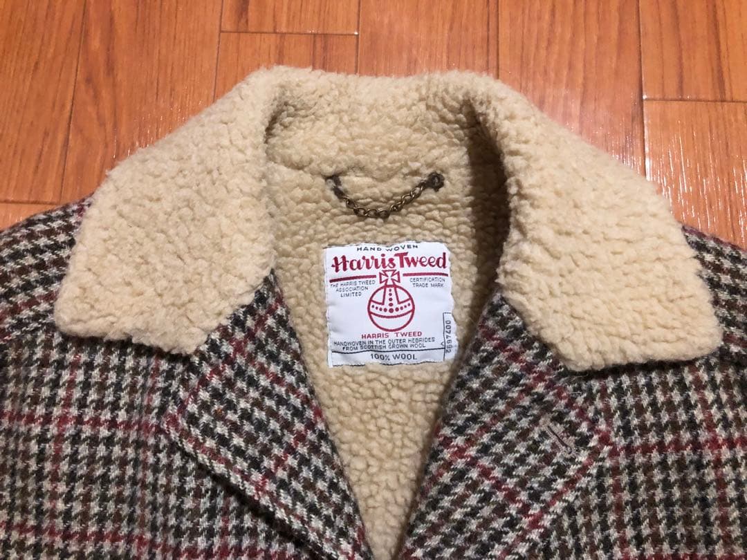 ハリスツイード×オクトパスアーミー 裏ボア コート ジャケット Mサイズ