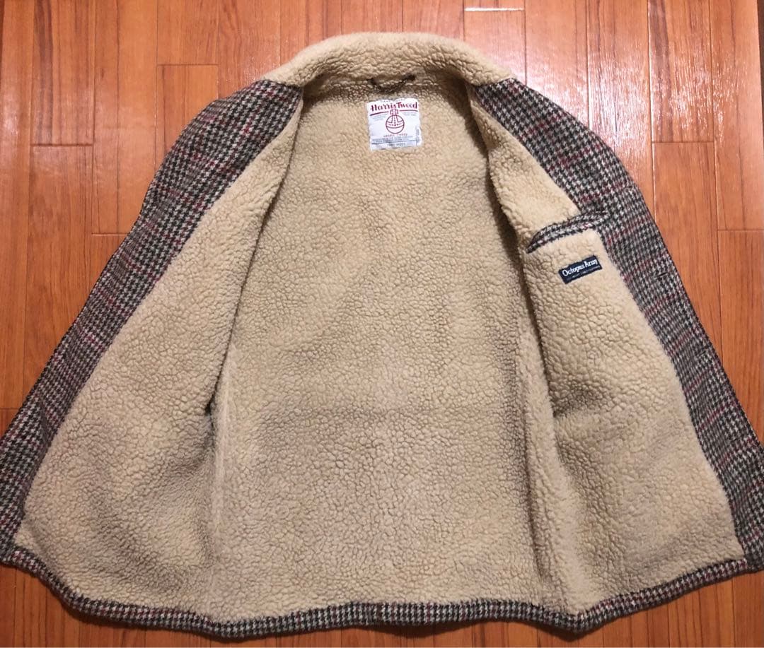 ハリスツイード×オクトパスアーミー 裏ボア コート ジャケット Mサイズ