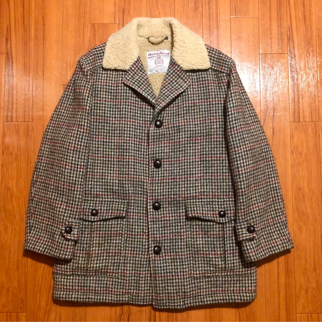 ハリスツイード×オクトパスアーミー 裏ボア コート ジャケット Mサイズ