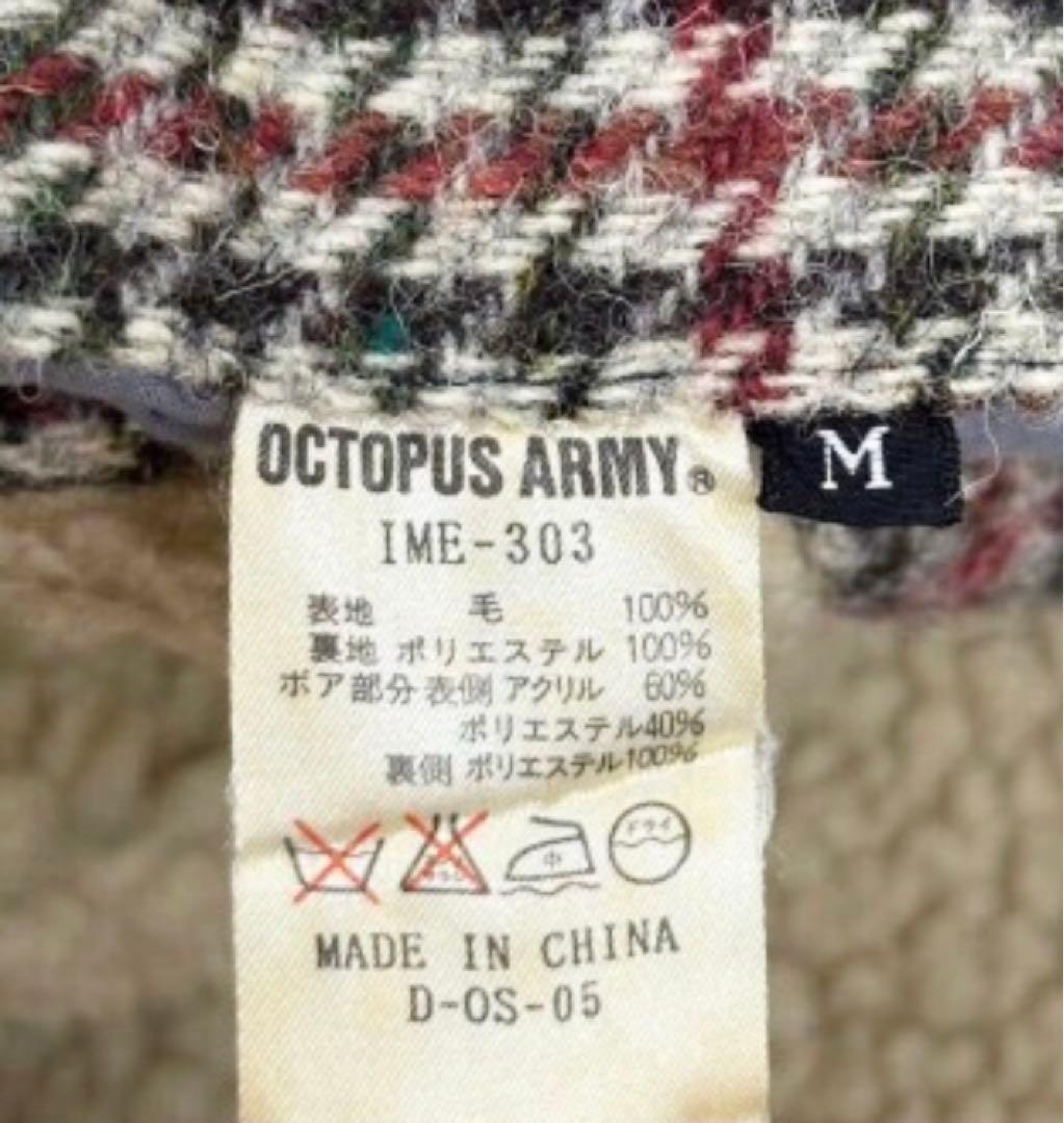 ハリスツイード×オクトパスアーミー 裏ボア コート ジャケット Mサイズ