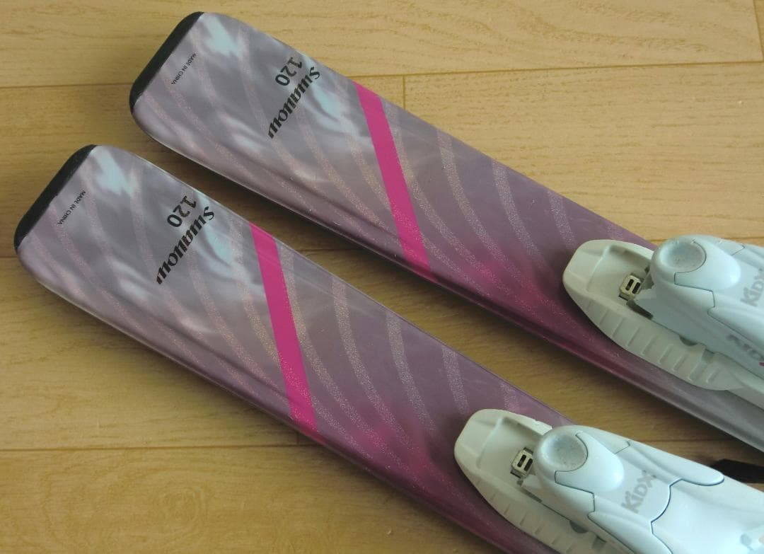 ■■送料無料■SWALLOW■子供用スキー4点セット■板120/靴22■WAX■