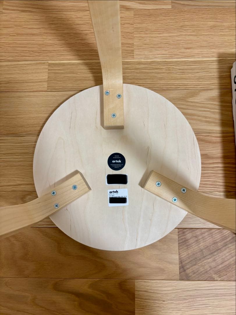 Artek Stool60 3本脚　バーチ　ナチュラルラッカー　ほぼ未使用品