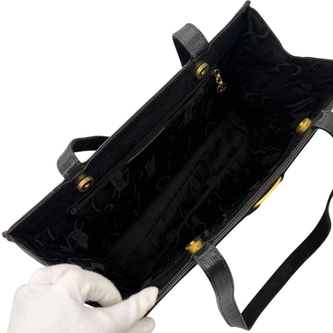 Salvatore Ferragamo トートバッグ ヴァラ リボン ブラック