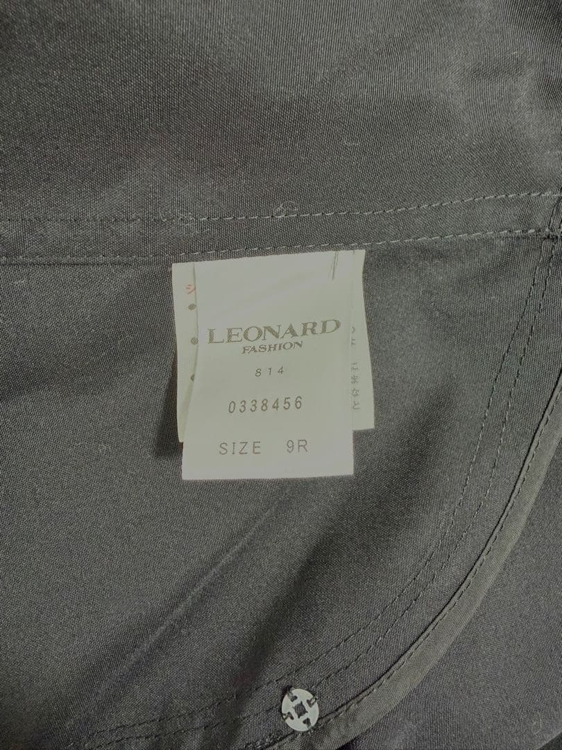 【美品】シルク LEONARD テーラードジャケット M ブラック