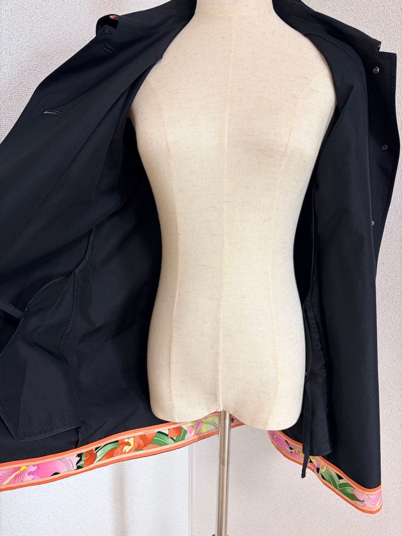 【美品】シルク LEONARD テーラードジャケット M ブラック