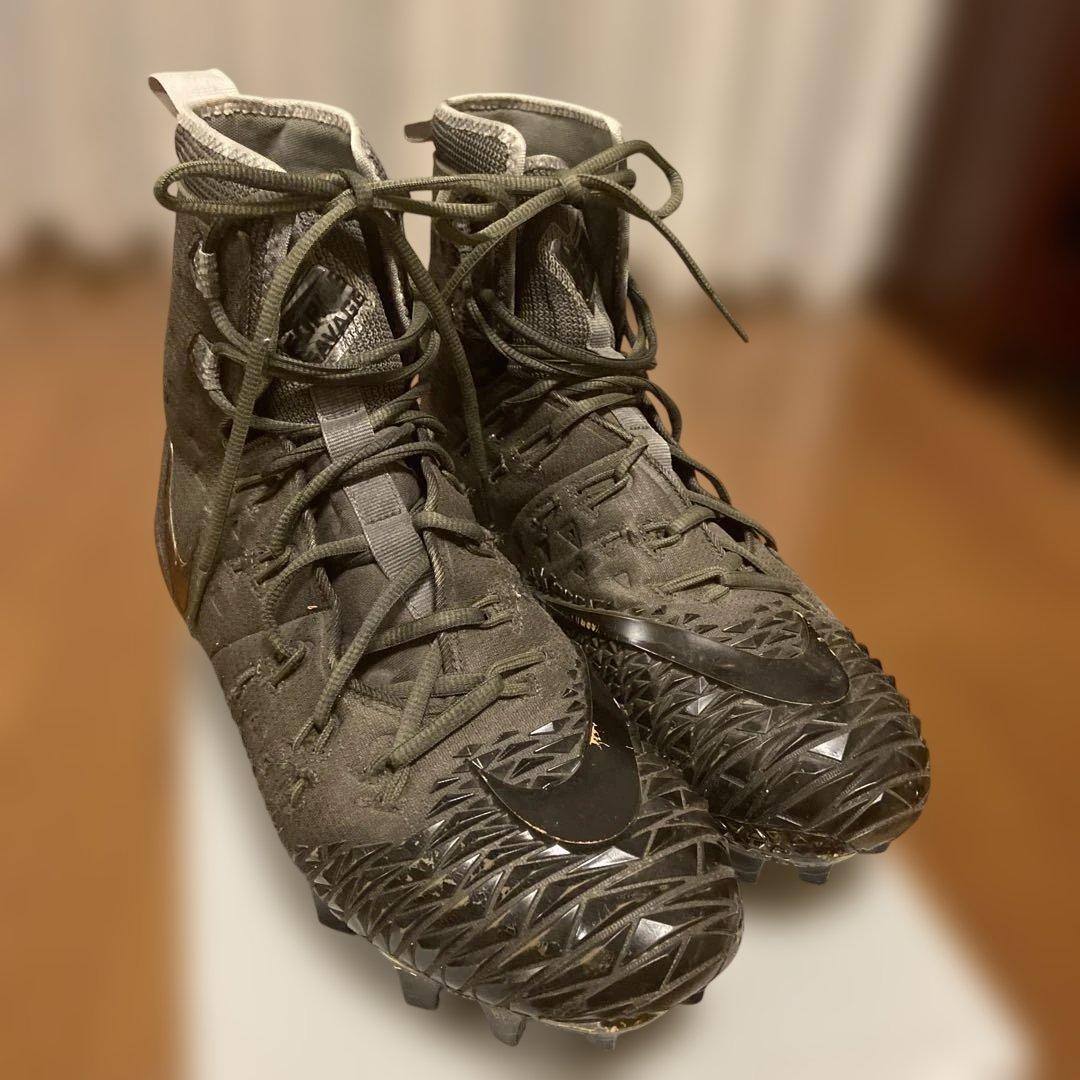 Nike FORCE SAVAGE アメフトスパイク　カーキ　ハイカット28.5