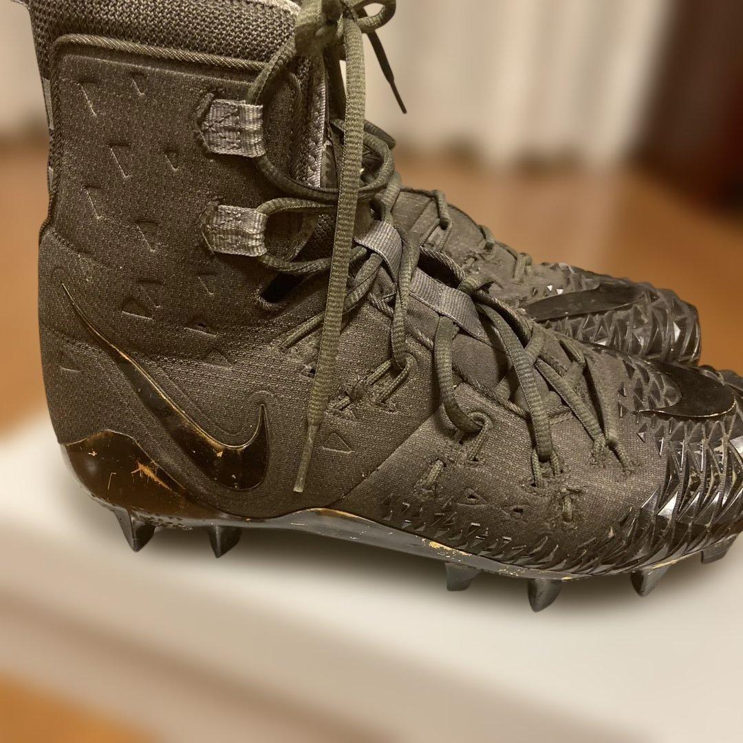 Nike FORCE SAVAGE アメフトスパイク　カーキ　ハイカット28.5