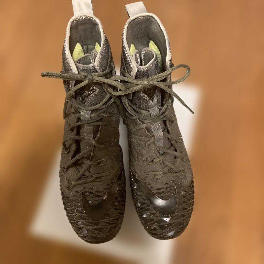 Nike FORCE SAVAGE アメフトスパイク　カーキ　ハイカット28.5