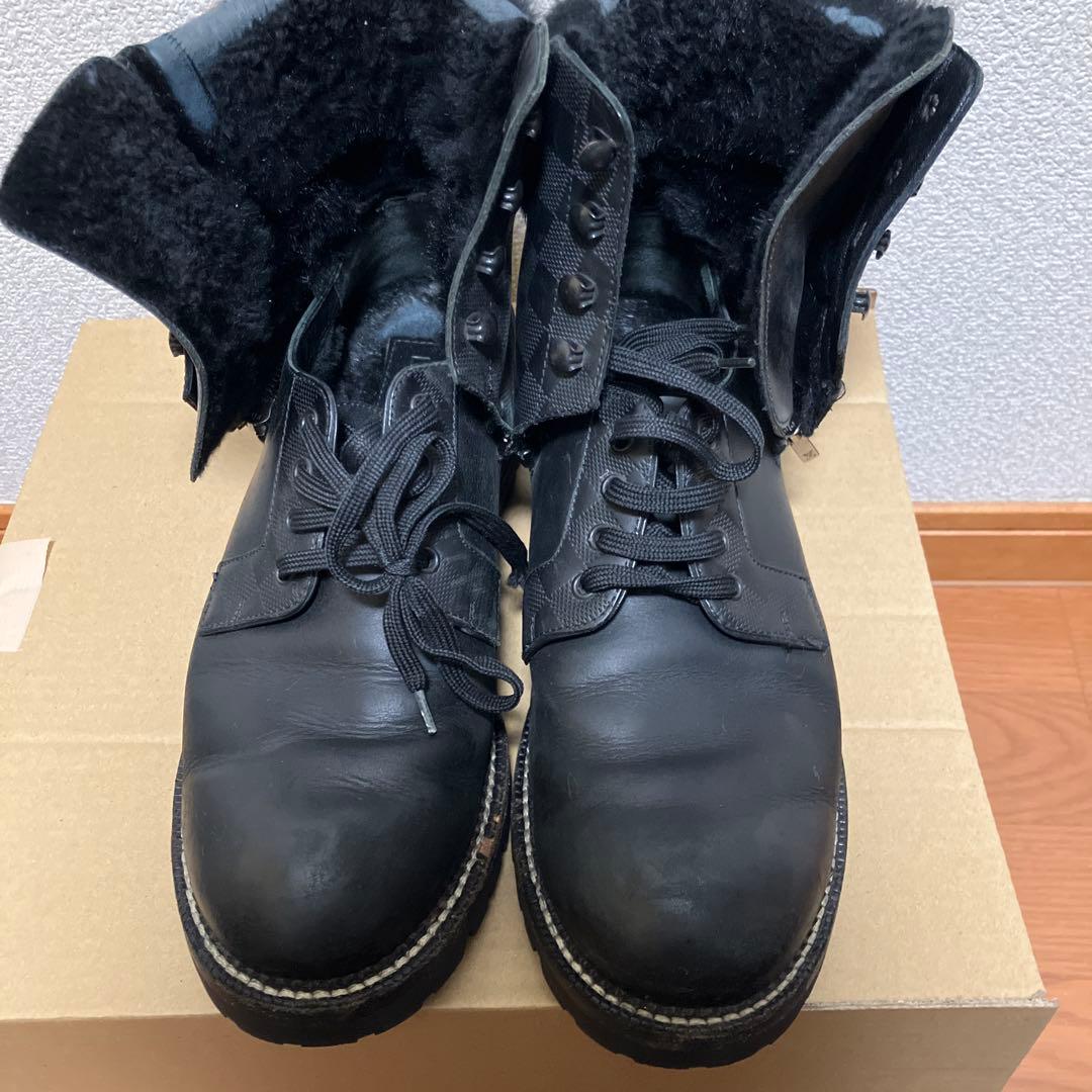 【最高級】ルイヴィトン ダミエ アンフィニ ムートンブーツ 2WAY 黒