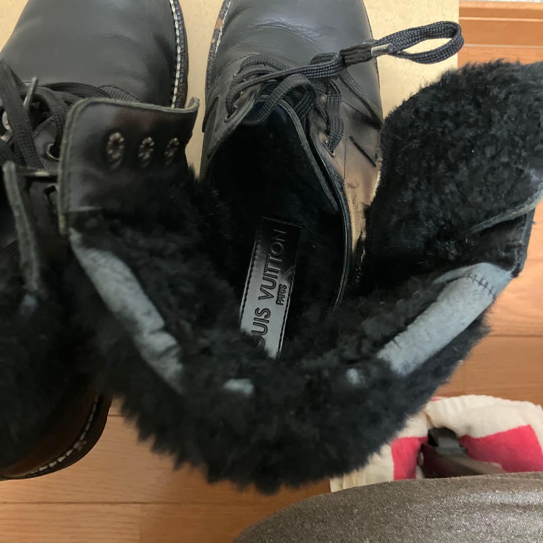 【最高級】ルイヴィトン ダミエ アンフィニ ムートンブーツ 2WAY 黒