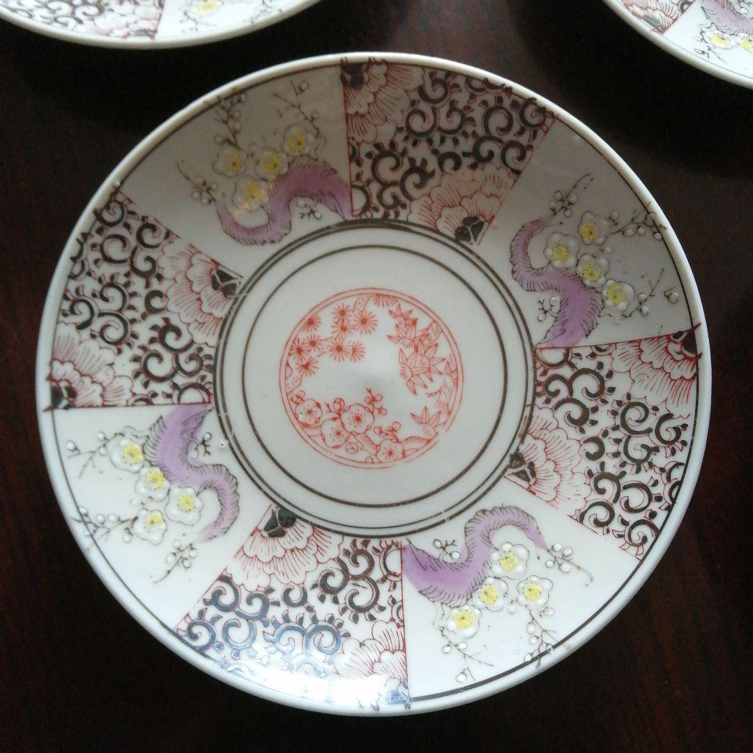 伊万里　色絵芙蓉手中皿　12枚　19cm　大正～昭和初期