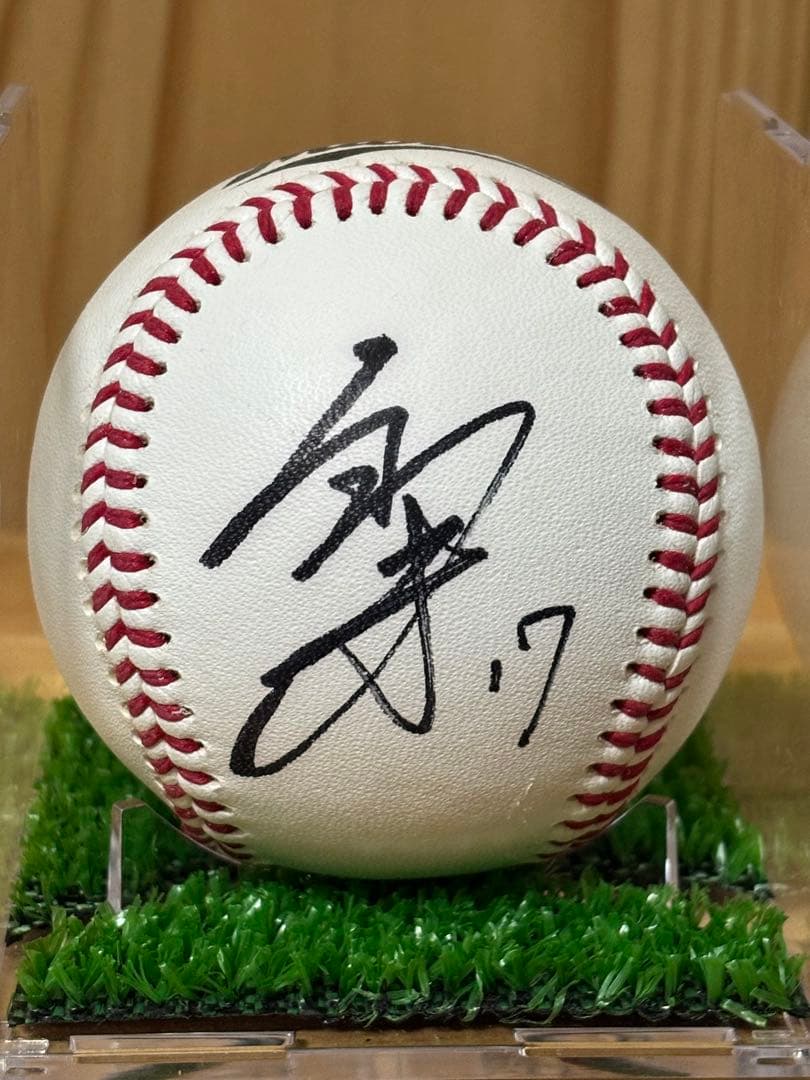 千葉ロッテマリーンズ 佐々木朗希 直筆サインボール ロゴ入り練習球
