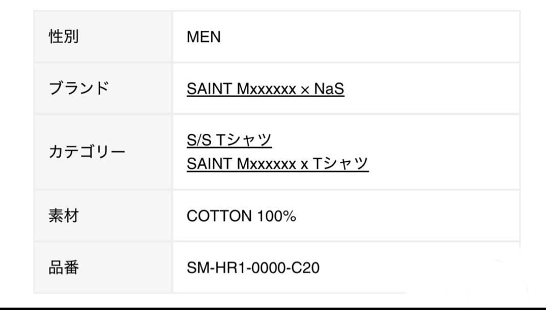 セントマイケル25FW発売NASコラボ NAS SS TEE/NAS黒L美品