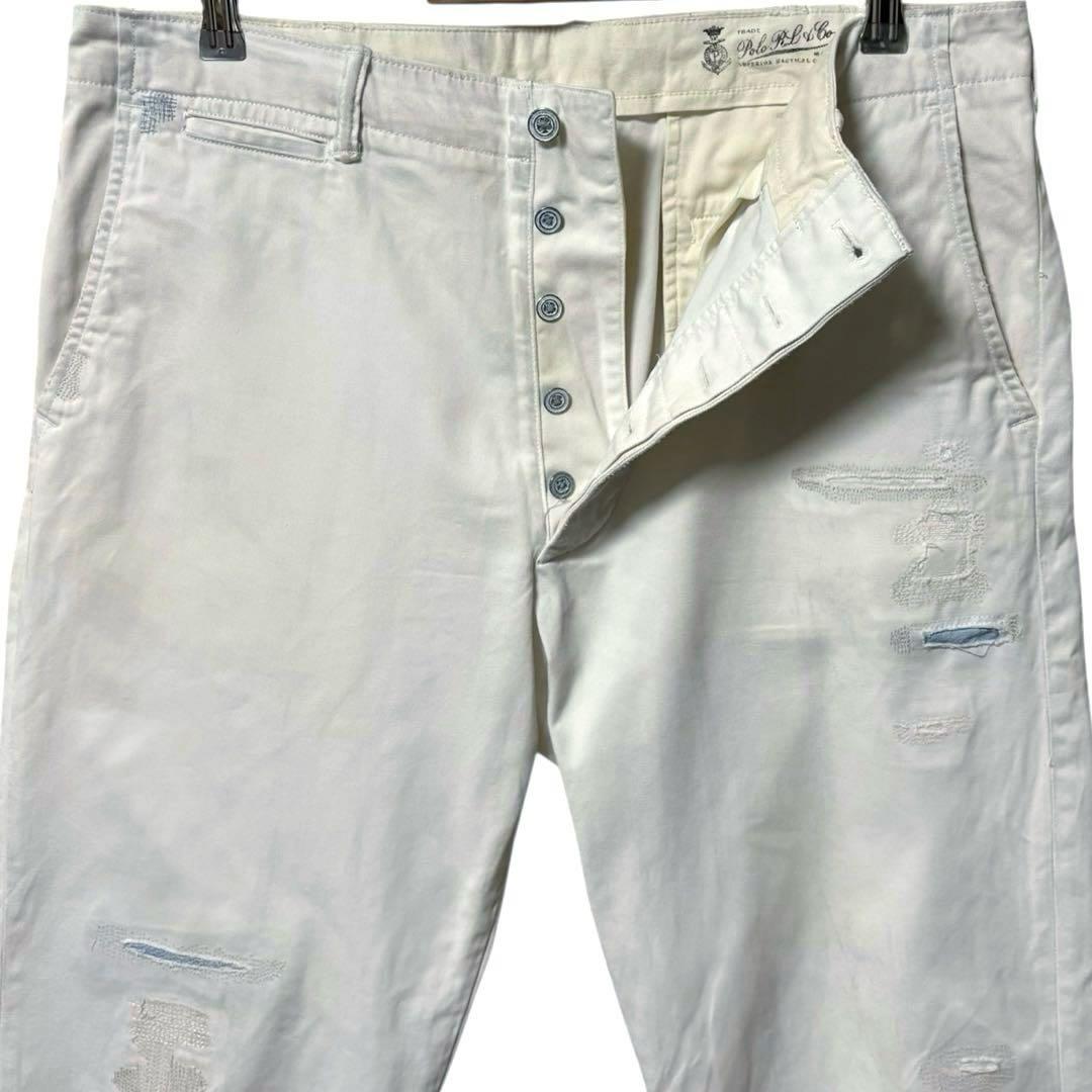 POLO RALPH LAUREN リペアリメイク加工 チノトラウザー