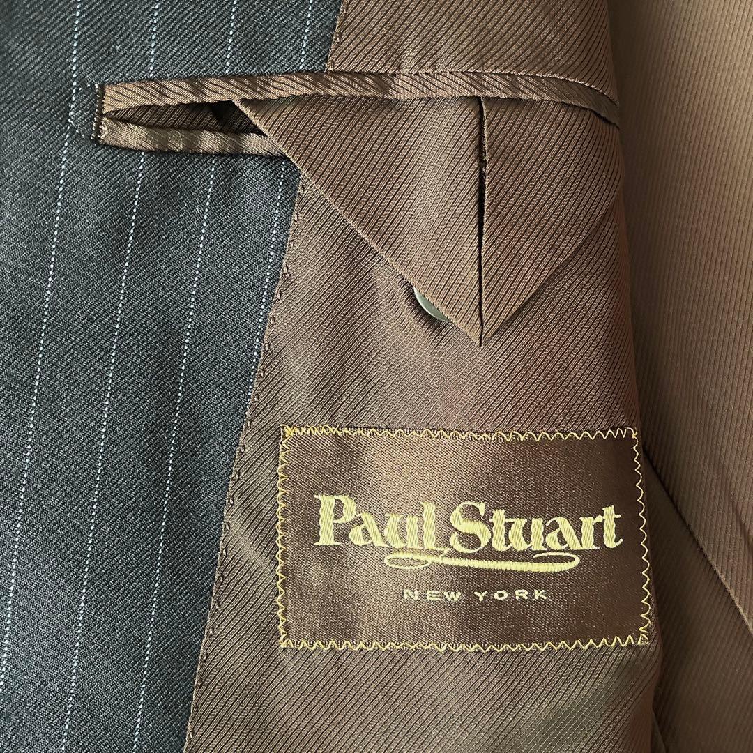 【美品】ポールスチュアート シングルジャケット スーツセットアップ 紺ストライプ