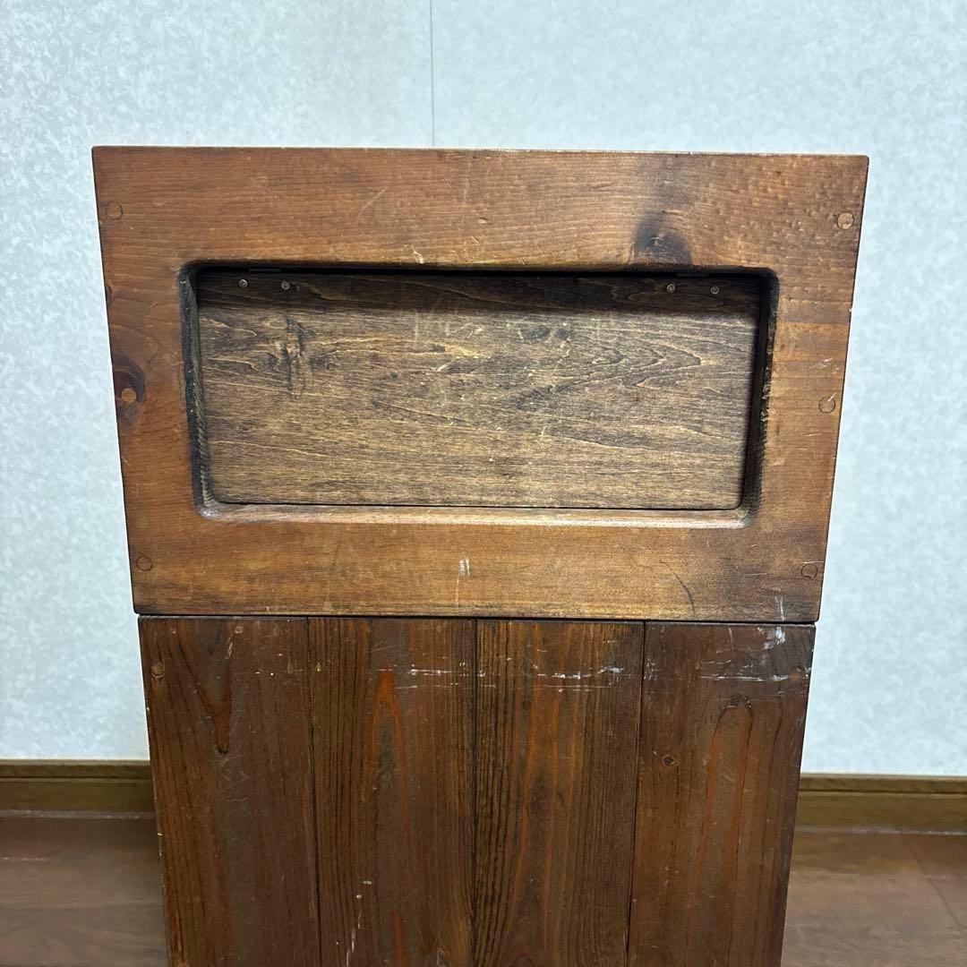 【良品】MI-MI-MOKO ミーミーモコ 高級木製ダストボックス ゴミ箱 木製