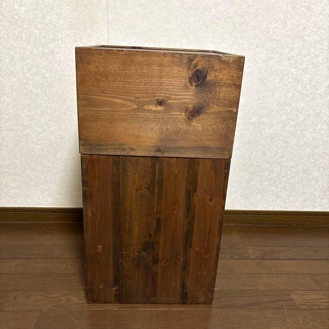【良品】MI-MI-MOKO ミーミーモコ 高級木製ダストボックス ゴミ箱 木製