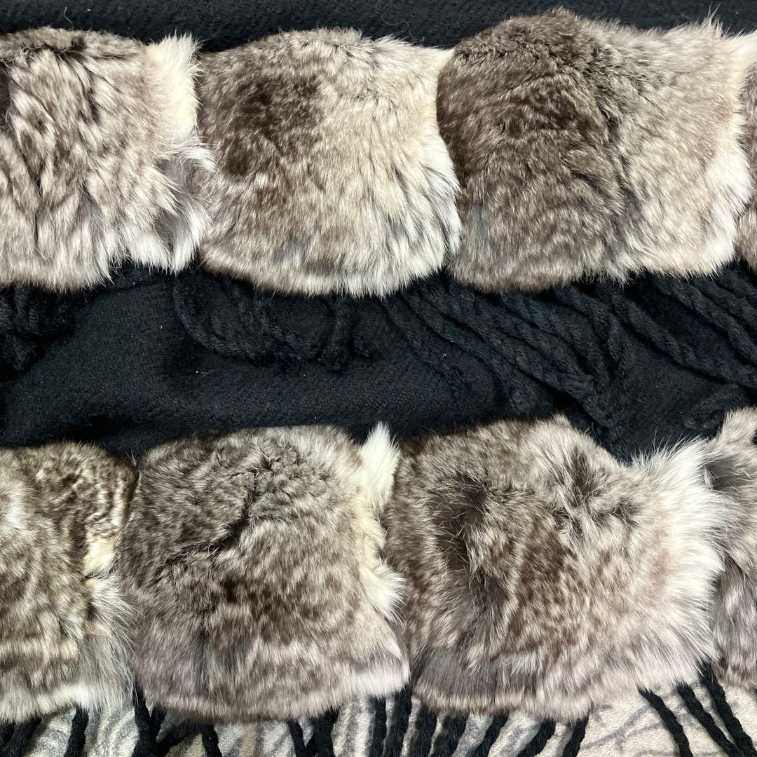 チンチラ２点！人口繁殖個体 ＊超大判カシミヤストール ＊ティペット