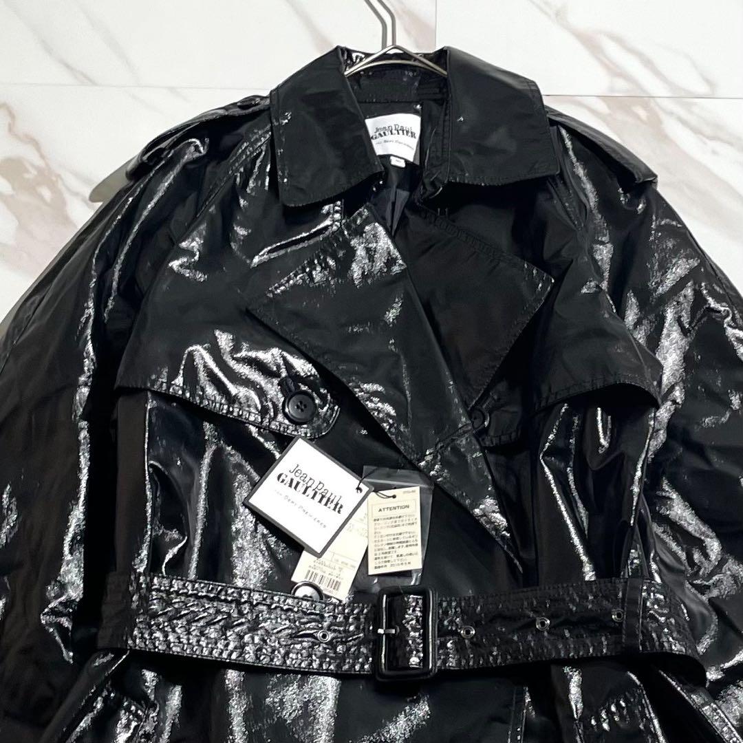 【未使用品】ジャンポールゴルチエ トレンチコート コーティング Lサイズ 黒