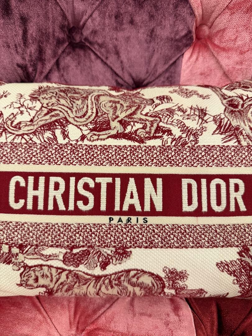 CHRISTIAN DIOR 赤と白のクッション