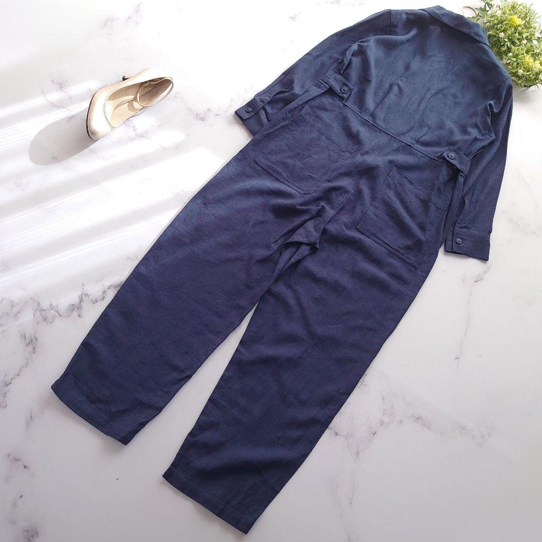 近年 タグ付 RHC ロンハーマン オールインワン ネイビー リネン M-L相当