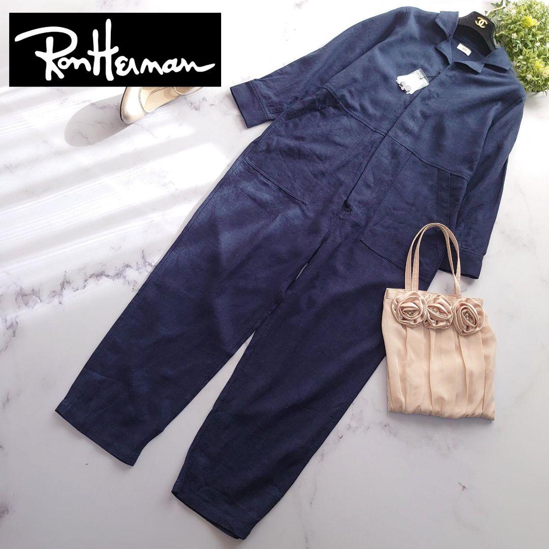 近年 タグ付 RHC ロンハーマン オールインワン ネイビー リネン M-L相当