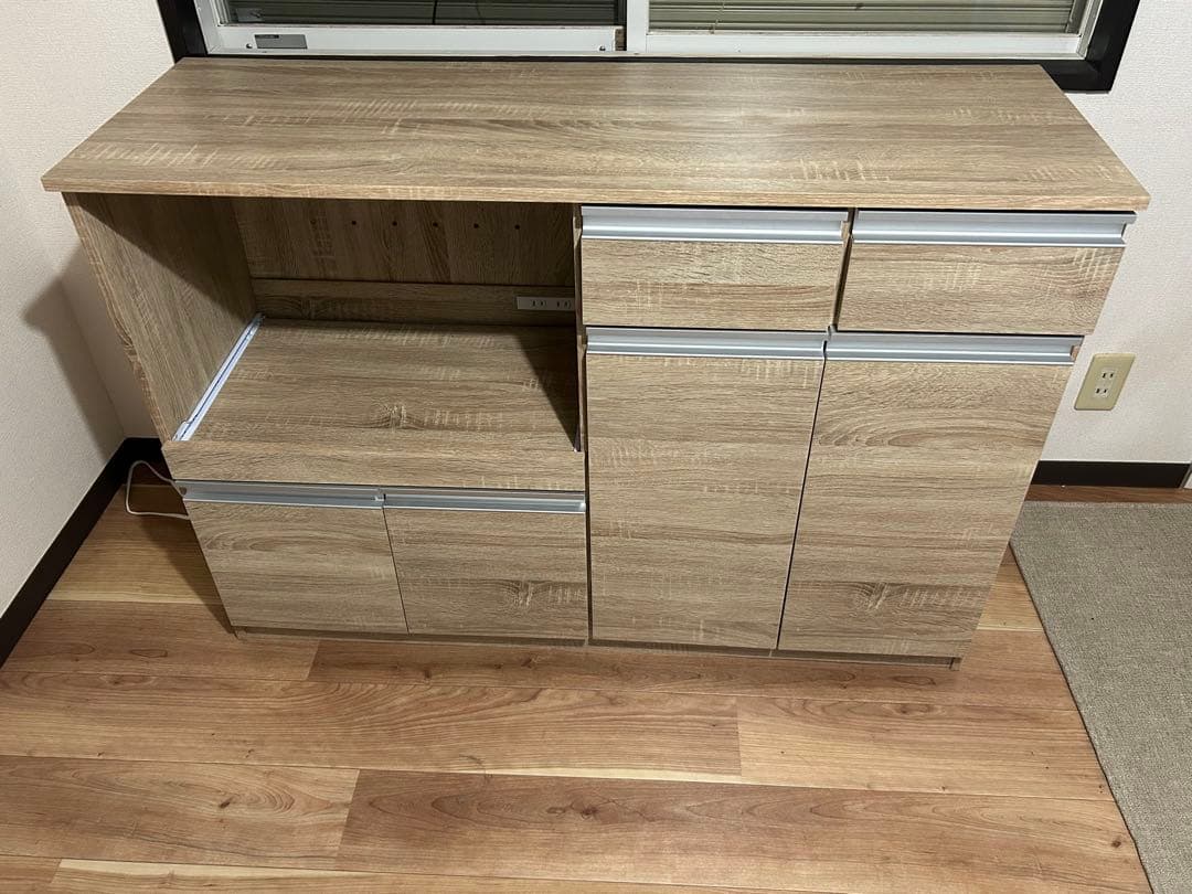 ぴっちゃん　キッチンカウンター 北欧風 118cm 収納 カウンター