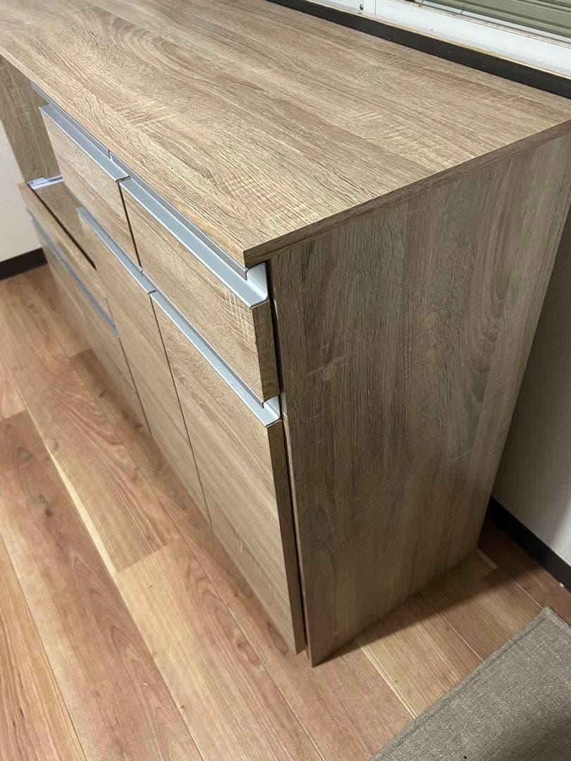 ぴっちゃん　キッチンカウンター 北欧風 118cm 収納 カウンター