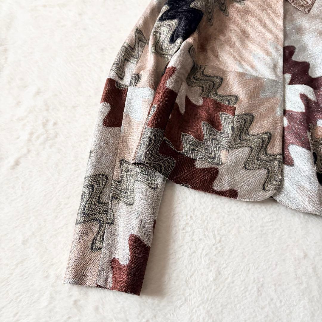 6174 美品✨ ミッソーニ テーラードジャケット 総柄 マルチカラー イタリア