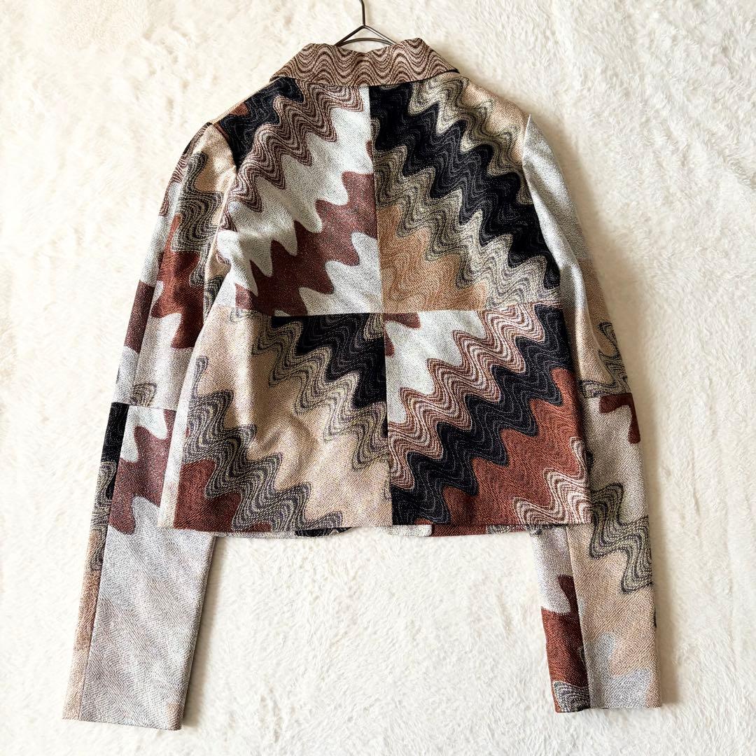 6174 美品✨ ミッソーニ テーラードジャケット 総柄 マルチカラー イタリア