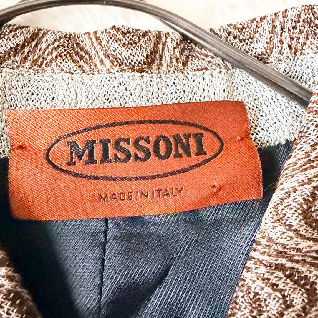 6174 美品✨ ミッソーニ テーラードジャケット 総柄 マルチカラー イタリア
