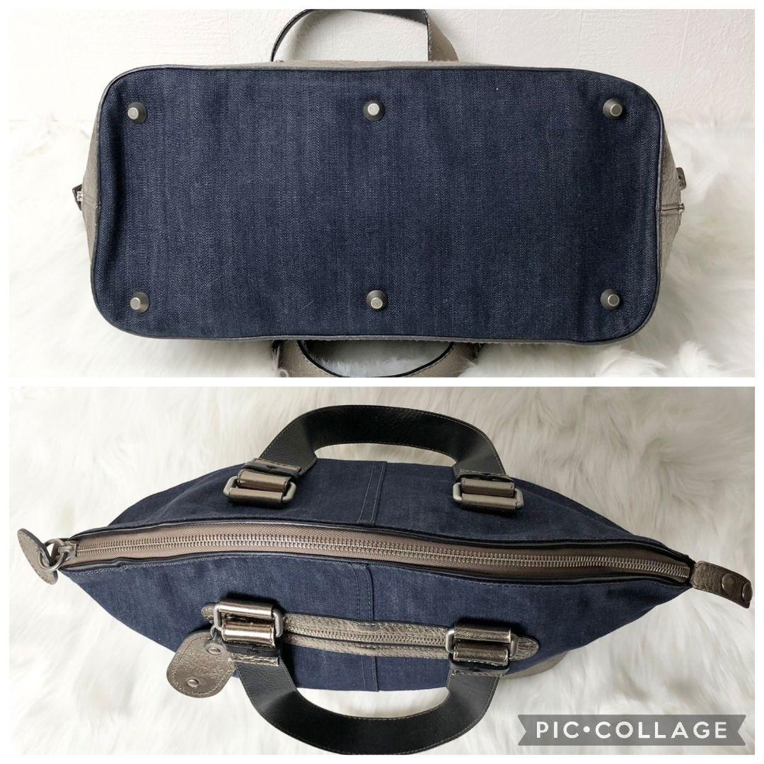 【良品】Chloe クロエ トートバッグ デニム×レザー 肩掛け可 A4収納可