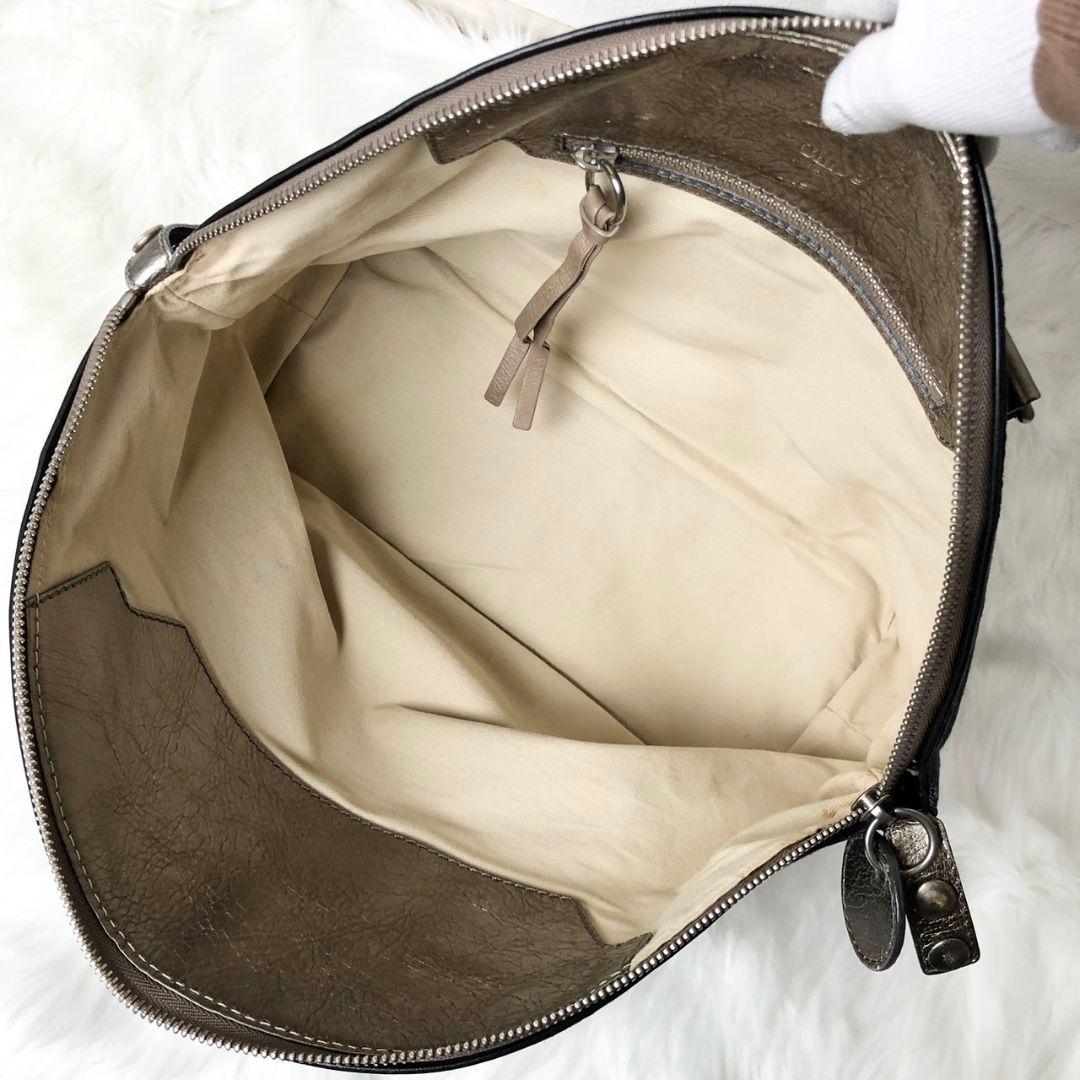 【良品】Chloe クロエ トートバッグ デニム×レザー 肩掛け可 A4収納可