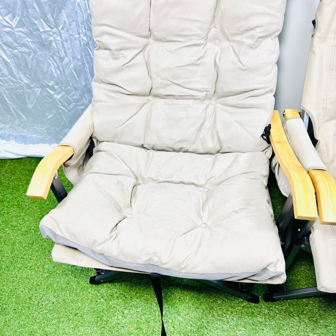 美品セット ICECO 折りたたみアウトドアチェア　クッションカバセット 2脚