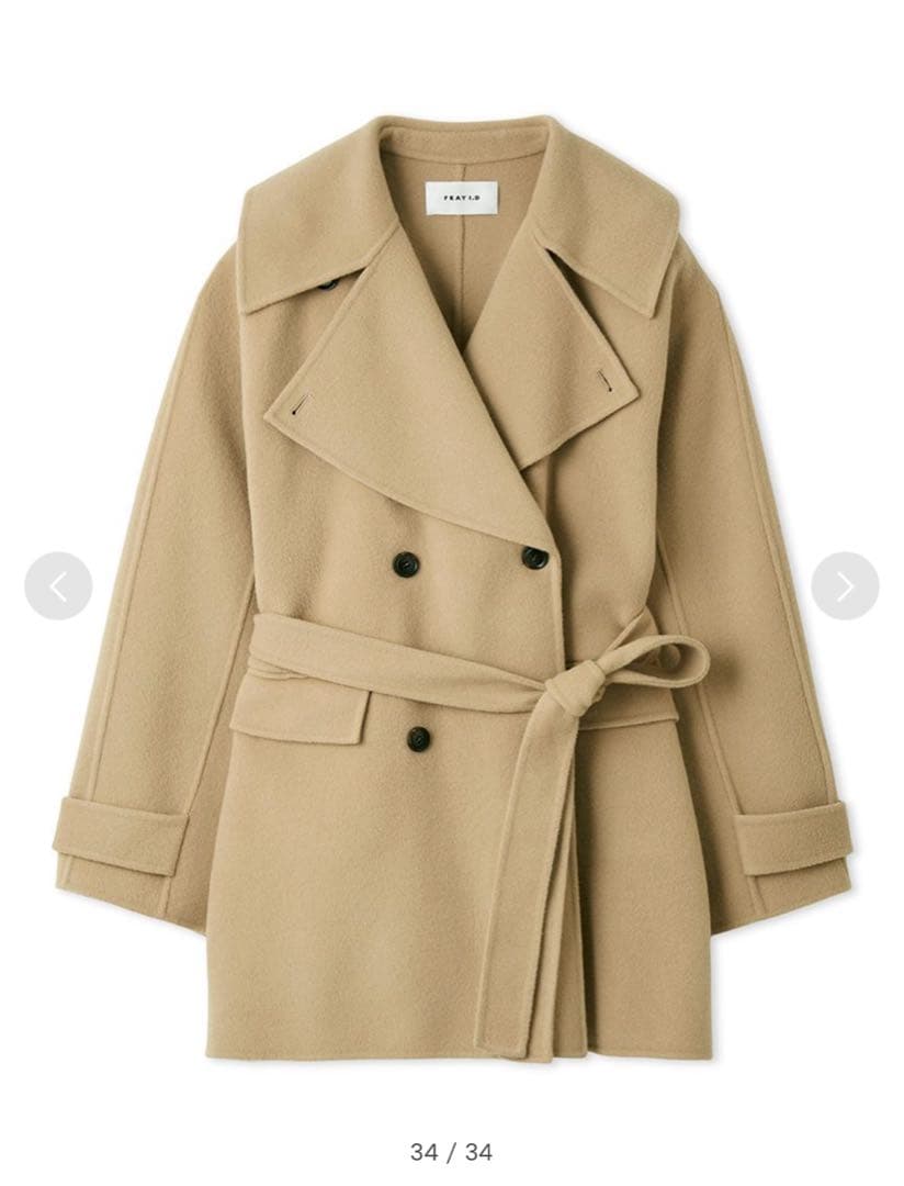 FRAY I.D ウールリバーミドルAラインコート