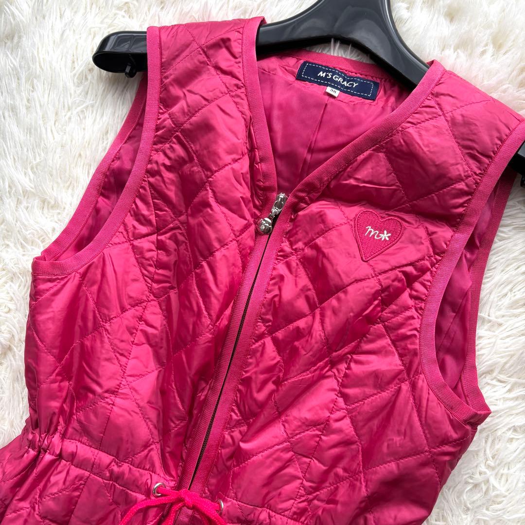 リボン　パール　22年　カメリアダブルジップ エムズグレイシー　ロングジレ 38