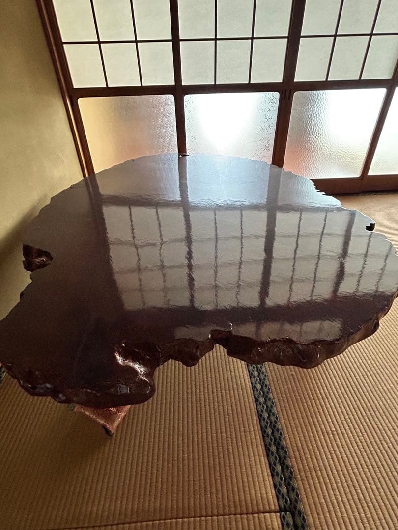 天然木、大型一枚板座卓180