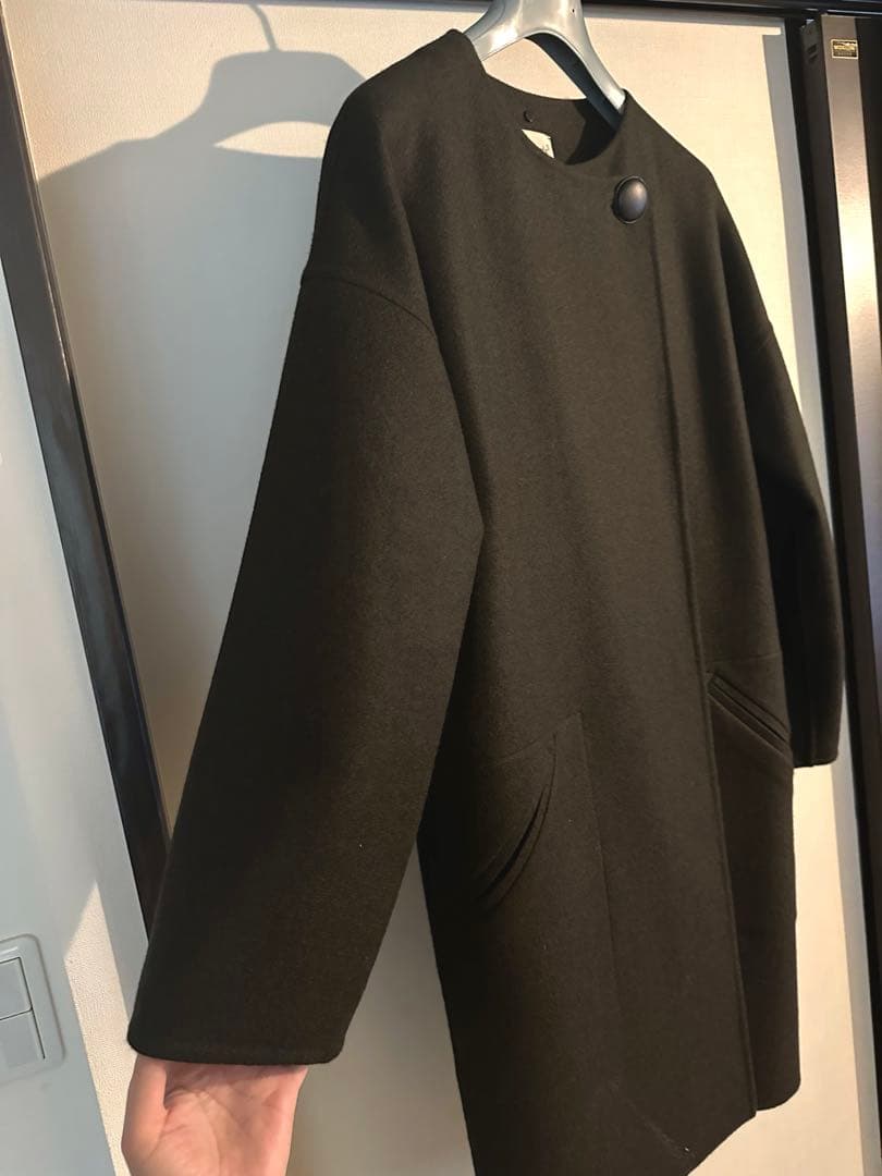 エルメス　カシミアコート　ケープ付