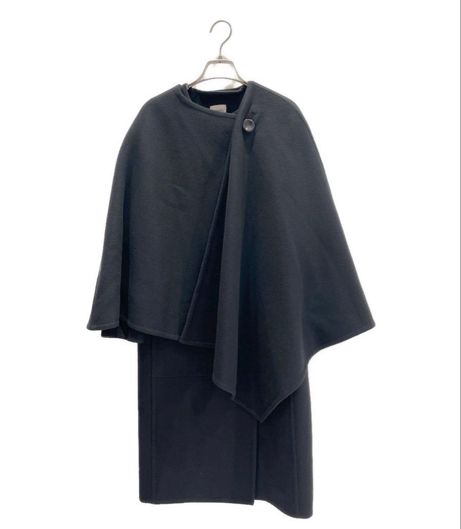 エルメス　カシミアコート　ケープ付