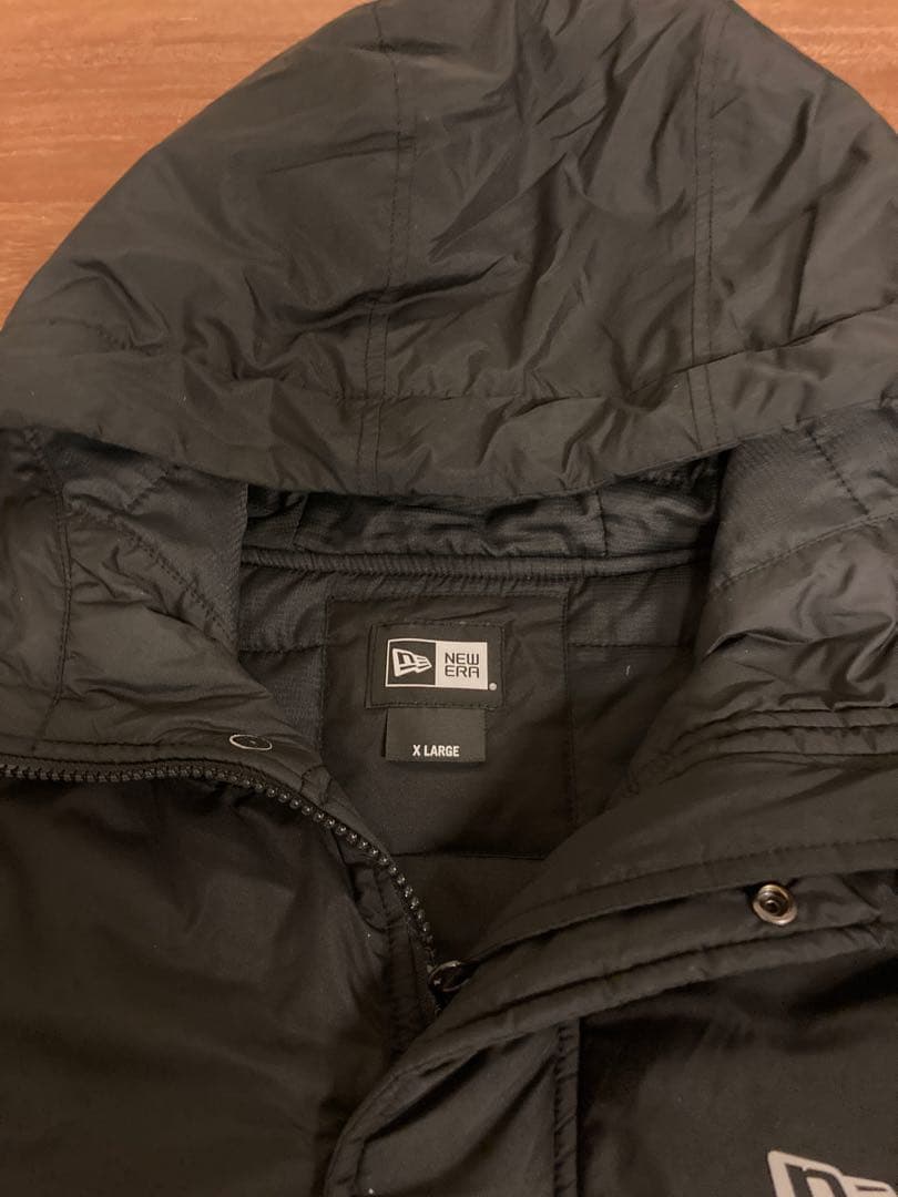 NEW ERA ベンチコート　ロングジャケット フード付き　XL 美品