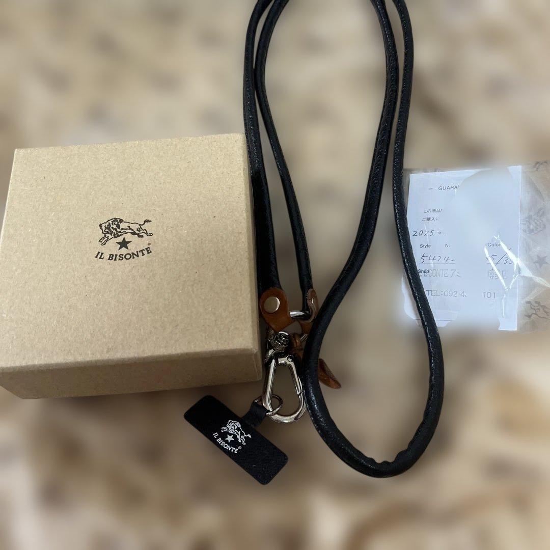 イルビゾンテ携帯ストラップ　ブラック2025年正規店購入