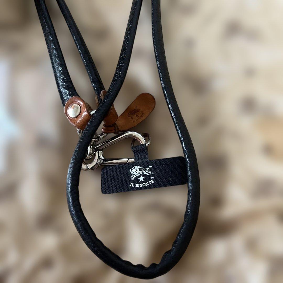 イルビゾンテ携帯ストラップ　ブラック2025年正規店購入