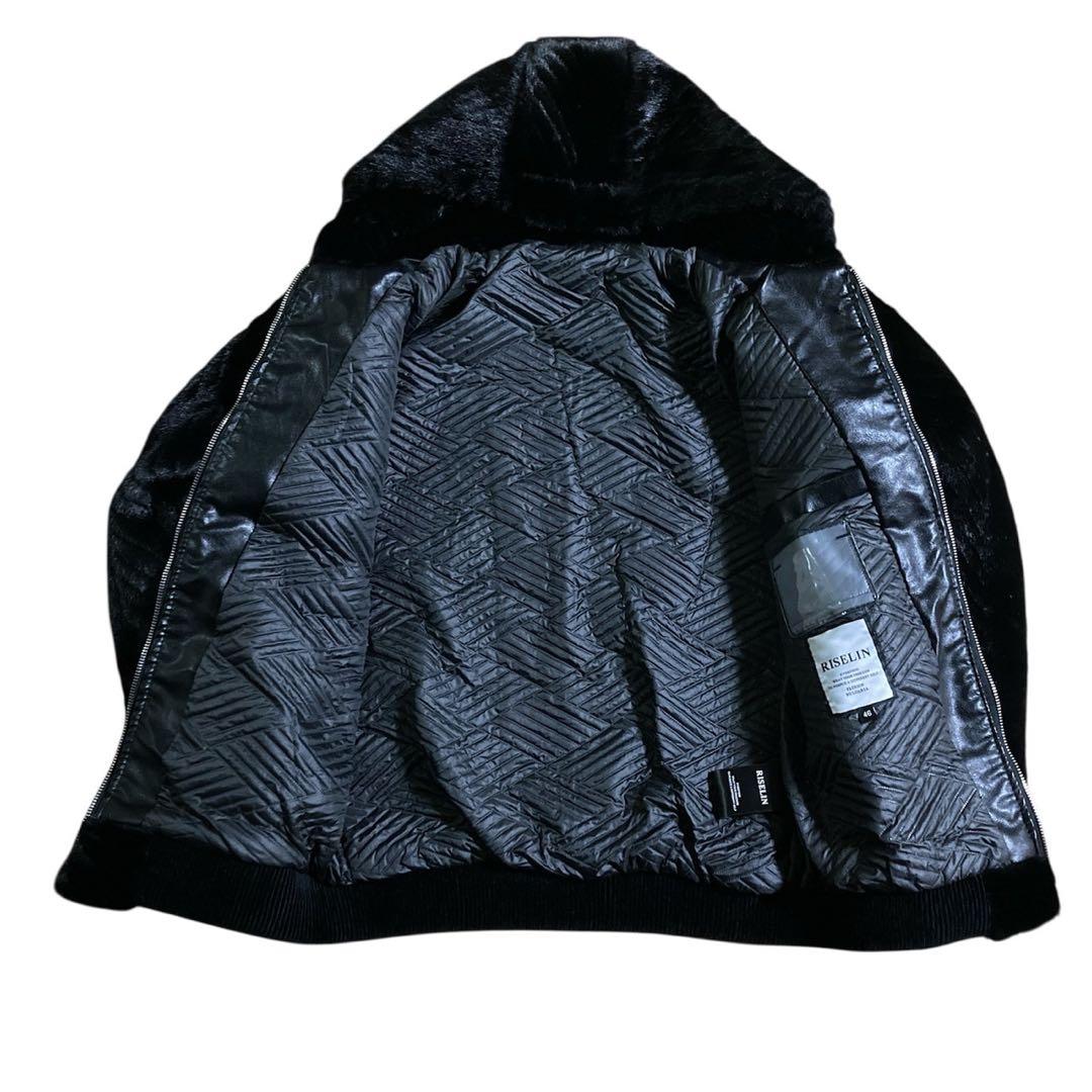 新品タグ付き✨【RISELIN】ファーコート フード付 カシミヤミンク混 (M)