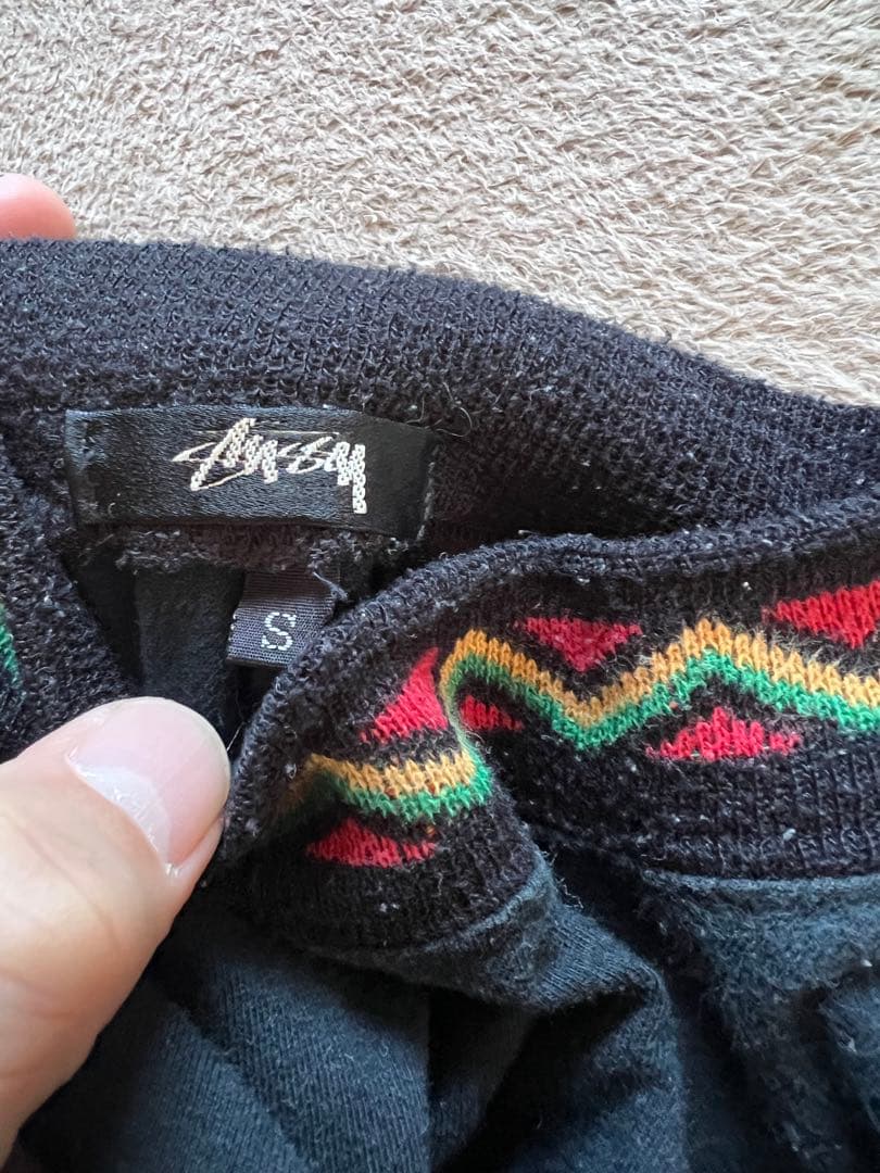 80年代　オールドステューシー　モックネック　ラスタカラー