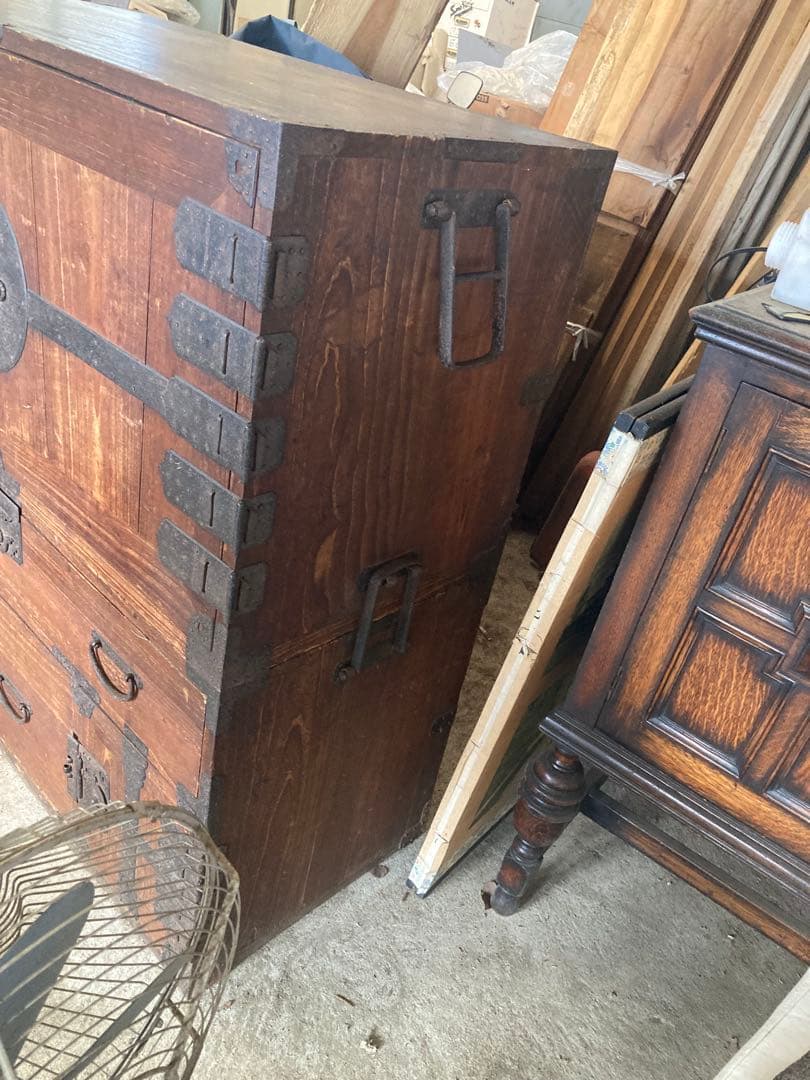 江戸後期から明治　福島桐箪笥　商家箪笥　上下2段