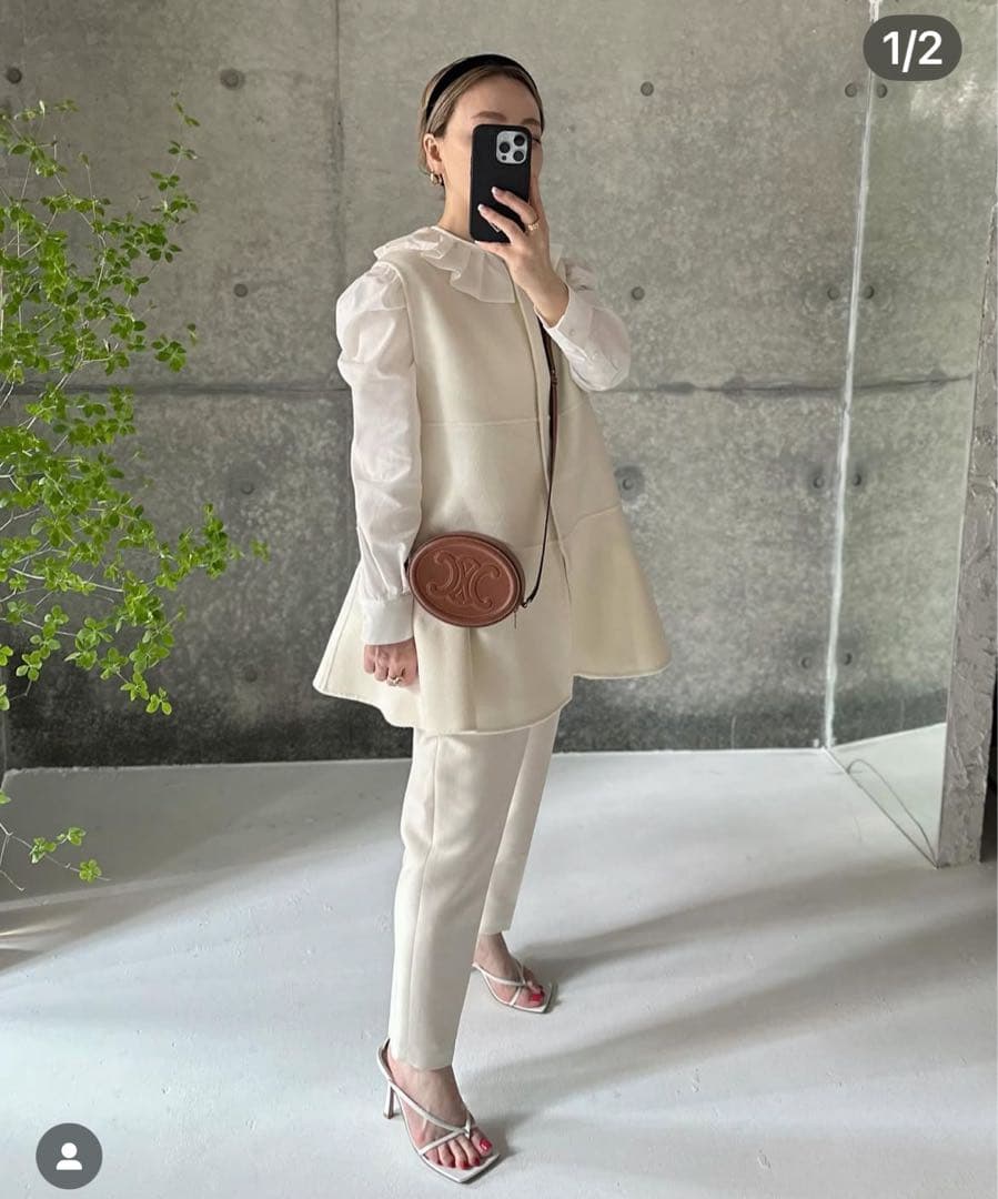 GIRLISH　St.cecilia リバーウールフレアジレ