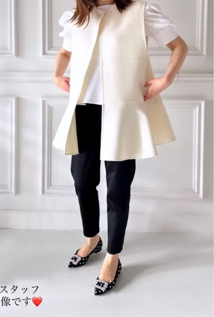 GIRLISH　St.cecilia リバーウールフレアジレ