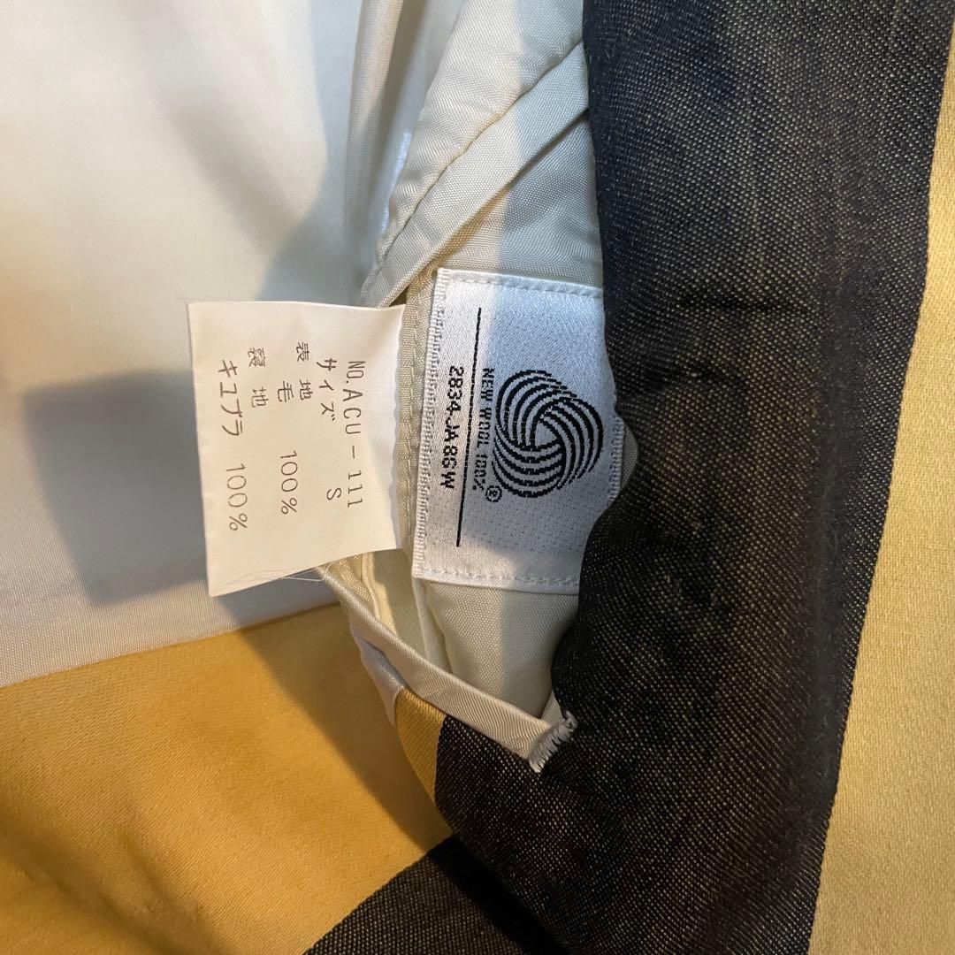 GRASS MEN'S ストライプ ダブルブレストスーツ セットアップ　レトロ