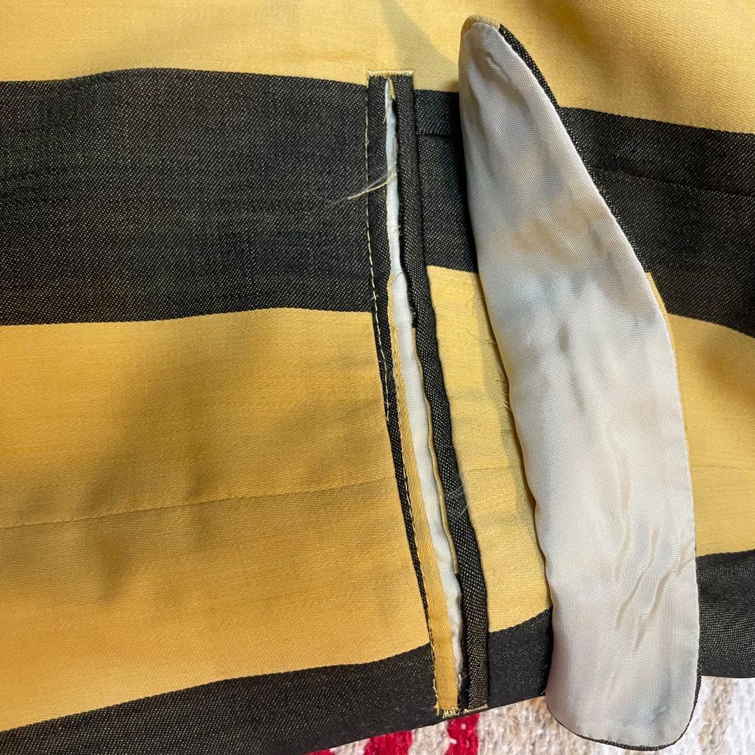 GRASS MEN'S ストライプ ダブルブレストスーツ セットアップ　レトロ